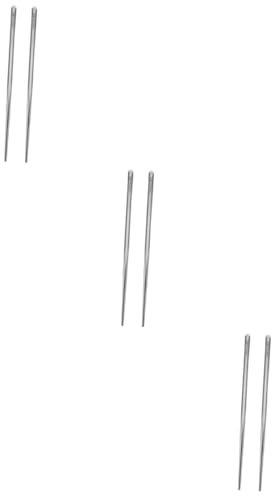 Amosfun 3 Pièces baguettes réutilisable portable Couverts en titane voyage porte-brosse à dents de nourriture lave-vaisselle portatif bâtonnets de nourriture Silver