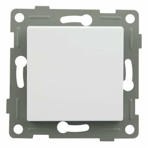 Empotrable blanca, características de cruzamiento, ideal para distribución eléctrica y conexiones seguras en instalaciones.