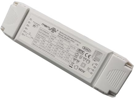 ML60C-PDV Merrytek 60W DALI LED-Treiber dimmbar 1-10V pushDIM Konstantstrom für LED Lampe Deckenleuchte Flimmerfrei IP20 900-1750mA 220-240V Innenbeleuchtung