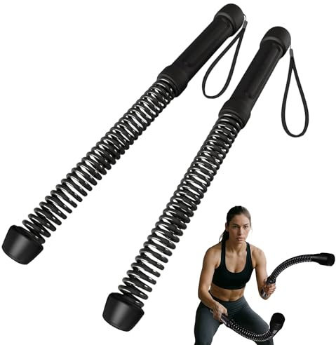 WKNNOXT Kabellose Kampfseile (2er-Pack), tragbare Trainingsseile für HIIT-Workouts, Cardio- und Muskeltraining, Low-Impact-Cardio-Training, Heim-Fitnessgeräte für Männer und Frauen (aktualisierte