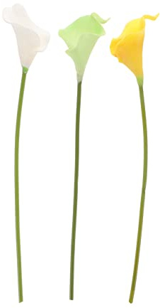 ULTECHNOVO 3pezzi Bouquet Da Sposa Fiori Di Calla Artificiali Decorazioni Per Feste in Casa Ufficio e Giardino Fiori Artificiali Per Matrimonio e Celebrazioni