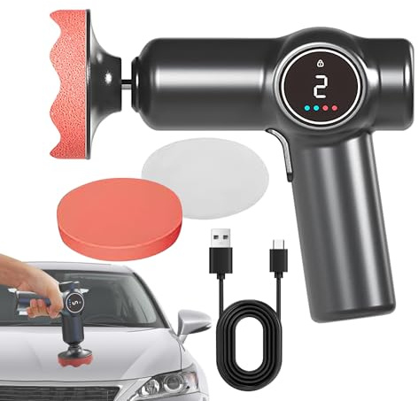 Lucidatrice Per Auto Senza Fili Rapido 2 Velocità | Macchina Lucidatrice Ceratrice Portatile per Imbarcazioni, Moto, Camper, Camion, Mobili, Metallo