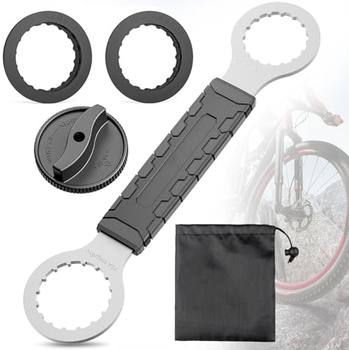 Fahrrad Centerlock Werkzeug - Tretlagerschlüssel mit Kordelzugbeutel, Centerlock Schlüssel, Kompatibel für Shimano Hollowtech II/BB9000, BBR60, M8000 Schraubenschlüssel für Fahrradreparaturen (121BB)