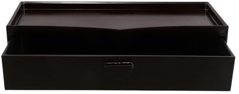 IWOWHERO Contenitore per Bacchette Sushi, Portautensili da Cucina Giapponese Nero in Plastica, Scomparti Separati e Cassetto per Ristoranti Sushi
