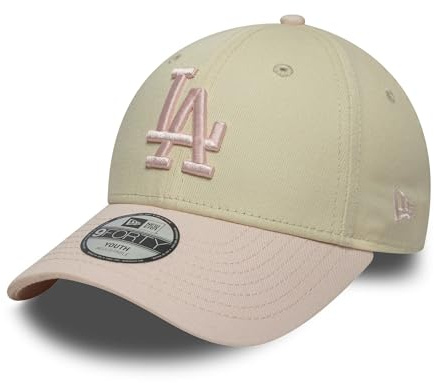 New Era Los Angeles Dodgers Gorra para niños MLB League Essential 9Forty Kids Beige Rosa