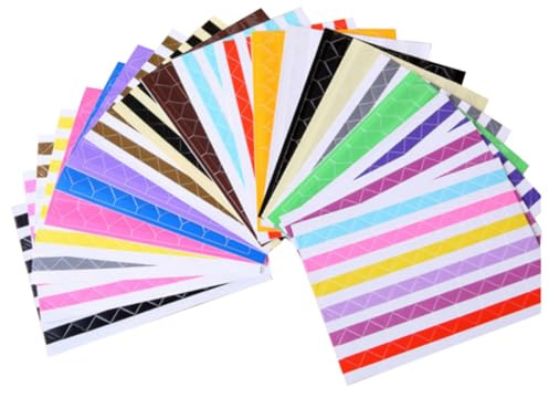 LOPUNER Rincones de Fotos Autoadhesivas de Pvc para Scrapbooking y Diario, Fáciles de Pegar sin Pegamento Adicional, 102 Pegatinas por Hoja, 30 Hojas en Total Color Color Aleatorio