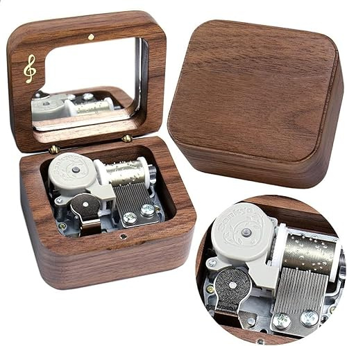 Sinzyo Choppin Serenade Spieluhr aus Walnussholz Vintage Spieluhr Geschenk für Weihnachten, Geburtstag, Valentinstag