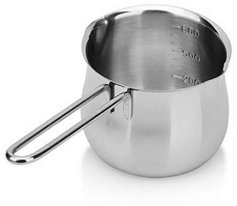 Casserole à lait en acier inoxydable 12 cm, pot à soupe pour induction et four, pot à lait anti-adhésif, compatible lave-vaisselle free size argenté