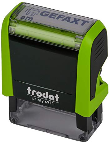 Trodat Printy 4911 apfelgrün GEFAXT AM BLAU