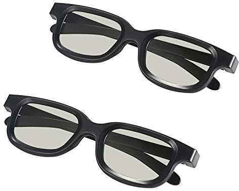 Aroncent 2 Paar 3D-Brille Polarisationsbrille RealD Erwachsene für RealD Fernseher, Kinos, Home Kinos, Projektoren