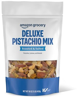 Amazon Grocery, Deluxe Pistachio Mix, Roasted & Salted, 16 Oz (Previously Happy Belly, Packaging May Vary)