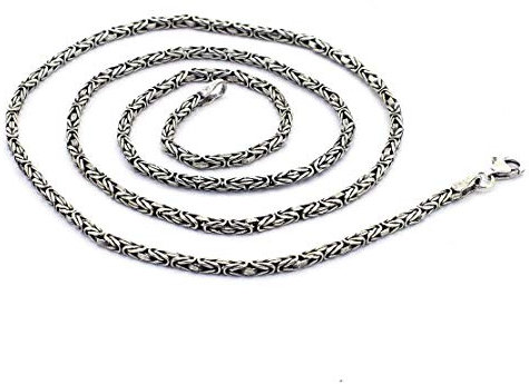 mysilverworld Massive 925 Sterling Silber Herren Königskette Königskette Rundkette Halskette Metall, Metall, nicht bekannt