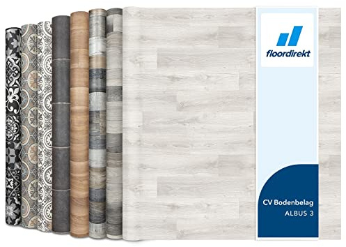 Floordirekt | Rouleaux, Dalles et Lames Terrasses PVC | 100 x 500 cm | Épaisseur de 2,7 mm | Idéal pour Les passages intensifs | Albus 3