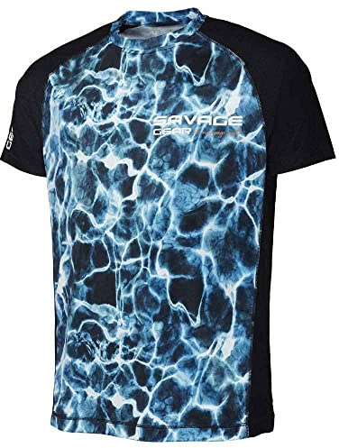 Savage Gear Marine UV T-Shirt, Fiskekläder, Fisketröja, Unisex, Blå, Medium