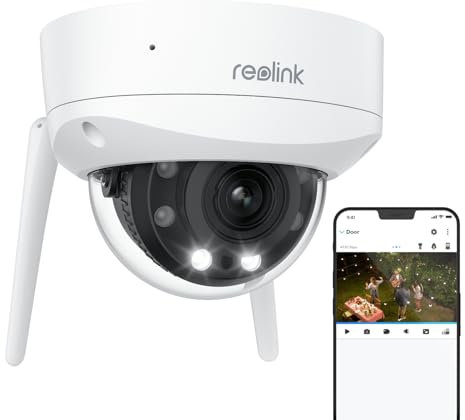Reolink 8MP WLAN Überwachungskamera Aussen, 2,4/5 GHz WiFi IP Kamera Outdoor mit Personen-/Fahrzeugerkennung, 5X Optischem Zoom, 30m Nachtsicht, IK10 Vandalensicher, Zeitraffer, Ohne PT, RLC-843WA