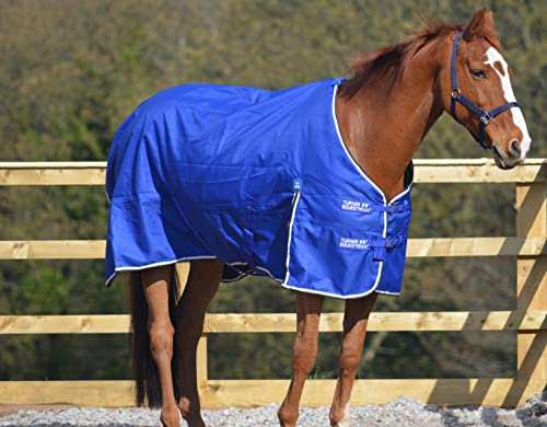 Turner Equestrian Pferdedecke, Ripstop, 100 g, Schwarz, 600 D und 1200 D, 1,52 m, Königsblau (1200 Denier)