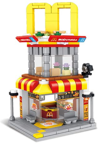 LITTCO Building Blocks, City Street View Building Toy, 3D Toy Blocks, DIY Bricks Toys Building Set, Creative Christmas, Birthday Gift for Boy/Girl, 244PCS (Burger Shop)