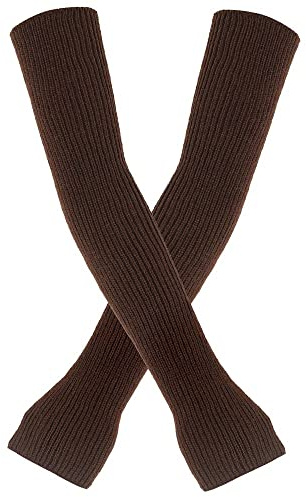 LUMoony 1 Pairs Damen Winter Handschuhe Gestrickte Armstulpen Elastische Stretch Stricken Arm Handschuhe Armstulpen Winter Daumenloch Armwärmer Lange Handwärmer Stricken Armlinge Pulswärmer
