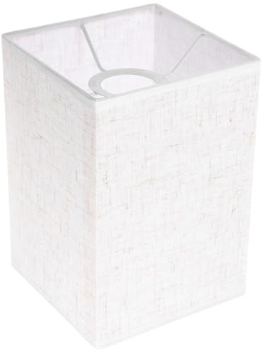 TEHAUX Rechteckiger Leinen Lampenschirm Beige Für Tisch Stehlampe Abnehmbar Und Waschbar Geeignet Für Schlafzimmer Und Wohnzimmer Langlebig Und Praktisch
