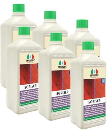 MARBEC SGRISER 1LTX6Uds Detergente fuerte decapante para materiales pétreos