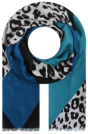 Majea Halstücher Damen Tuch Kopftuch Halstuch Schal Damen-Schal Tücher Stola (880035) (blau 6)
