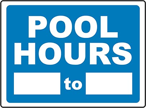 Horario De Piscina Señal De Advertencia Placa Decoración Metal Cartel Chapa Vintage Para Exterior Jardín 20X30cm