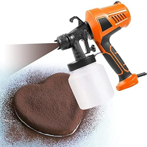 HEAXIY Airbrush Machine for Cakes, Chocolate Spray Gun, 3 Patterns Art Craft Decorating Kit, Manual Baking Sandblasting Machine for Cake and Dessert