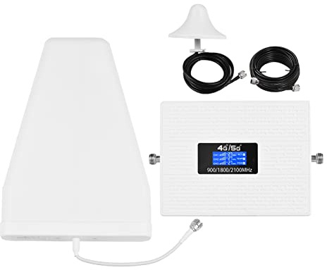 Kit de amplificador de señal Amplificador de señal de teléfono Amplificador de señal de teléfono celular Repetidor de señal móvil Repetidor de amplificador de señal de triple banda con antena de