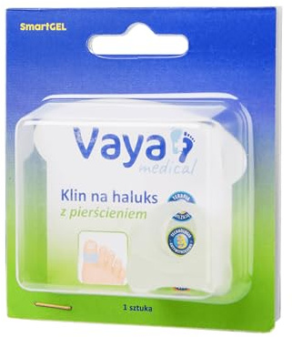 Vaya Medical Zehentrenner Hallux Valgus Ballenzehen Korrektur Zehenstrecker Mit Ring Überlappende Zehen SmartGel Medizinischer Polymer-Gel 1 Stück Größe L