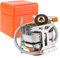Fornello da Campeggio,Mini Stufa Compatto Fornellino Antivento a Gas Pieghevole in Acciaio con Accensione Piezoelettrica per Trekking Viaggi Picnic Emergenza (5500 WATT)