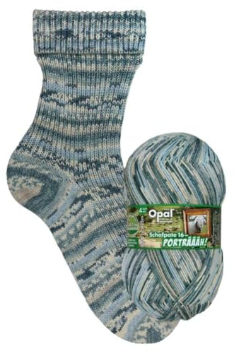 Opal Schafpate 16 Porträääh (425m) 4-fädig Garn - Wollmischung, zum Stricken kuschelig warmer Socken mit einzigartigen Farbmustern, 11457, 1 x 100g