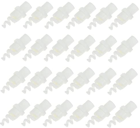 KONTONTY 100-teiliges Industrie-spiraldüsen-set 1/4 Zoll Weiß Robustes Pp Für Die Reinigung Brandbekämpfung Und Gartenarbeit