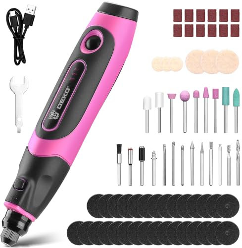Mini Cordless Rotary Tool: DEKOPRO 3.7V Rotary Tool, Complete with 70 Accessories, Suitable for Sanding, Carving, polishing, Drilling, Cutting and All Manner of DIY Projects.
