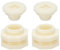 PATIKIL Raccordo Paratia ABS G 1/2, 2pz Raccordo a Doppio Filetto Serbatoio d'Acqua con Guarnizione in PVC per Secchio Pioggia, Lavandini, Acquari, Bianco