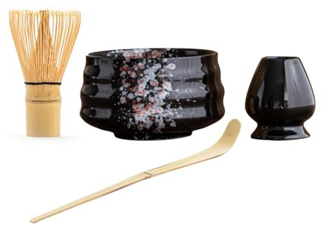 Ensemble de matcha en céramique, ustensiles de cuisine et gadgets | Ensemble de thé naturel matcha professionnel pour la maison, la cuisine, la salle à manger, la famille, les amis, les collègues