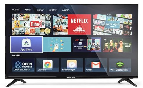 ZEHNDER TV-401 FHD SMART TV 40 Zoll 101cm LED Fernseher Schmaler Rahmen LAN/WLAN Triple Tuner DVB-S2/T2/C USB Android 11 kompatibel mit Google Play Netflix Prime Video YouTube Disney+