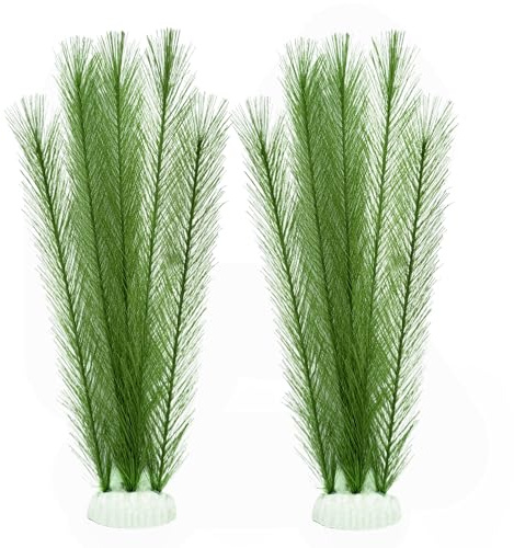 M2cbridge Plastic Fish Tank Plants Soft Silk Water Grass Reptile for Terrarium Simulate Plants and Aquarium Landscape(2pcs,12)