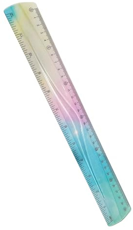 Regla plegable colorida de 30 cm, regla plegable flexible, para oficina, escuela, aprendizaje, dibujo, regla flexible transparente