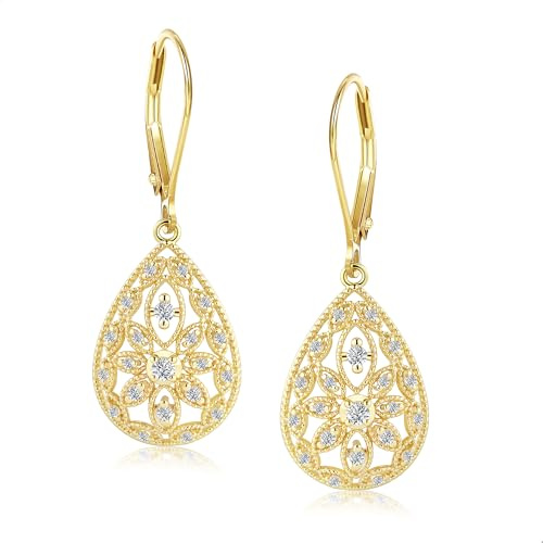 Boucles d'oreilles Doré Boucles d'oreilles Strass Boucle Oreille Pendante Femme Zirconia Plaqué Or Pendentifs Ovales en Strass
