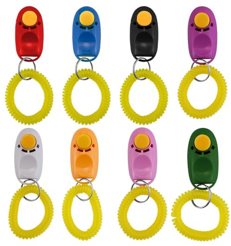 UOPJDD Entrenador De Mascotas De 8 Piezas, Suministros para Mascotas, Herramientas De Asistencia para El Entrenamiento De Perros, Clicker De Entrenamiento De Perros.