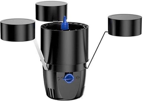 Recolector de hojas caídas para estanques de peces, Skimmer flotante multifunción con 3 modos de fuente, Limpiafondos automático, adaptable a niveles de agua, para estanques grandes de jardín o patio