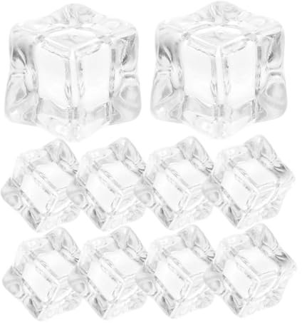 Luxshiny 50pcs Decorative Fake Ice Acrylic Ice Rocks for Wedding Party Vase Fillers Photography Props
