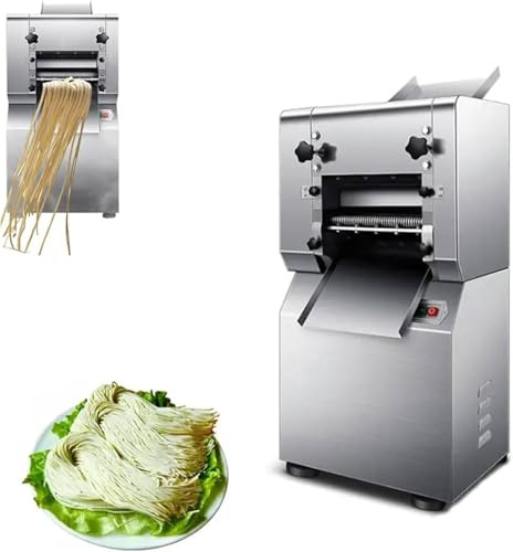 Commercial Electric Pasta Maker Noodle Making Machine with 1500W Large Powerful for Homemade & Commercial, 25KG/H Pasta Cutter,