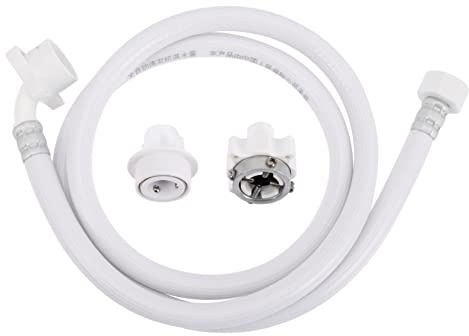 Yardenfun 1 Set PVC Washing Machine Water Inlet Hose Kit Flexible Easy to Install High Pressure Resistant Leak Connection for Home Use