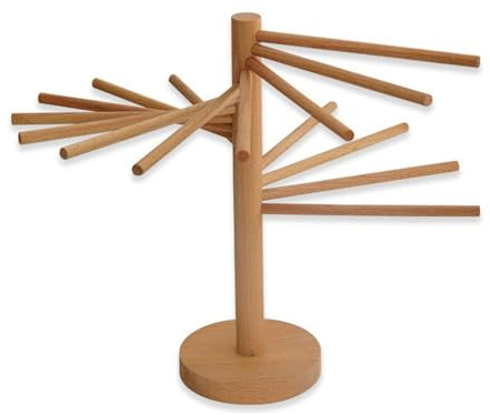 Unique Natural Wood Pasta Dryer Sturdy Spaghetti Dryer Stand Holder Versatile Wood Drying Rack For Pasta Drying Rack
