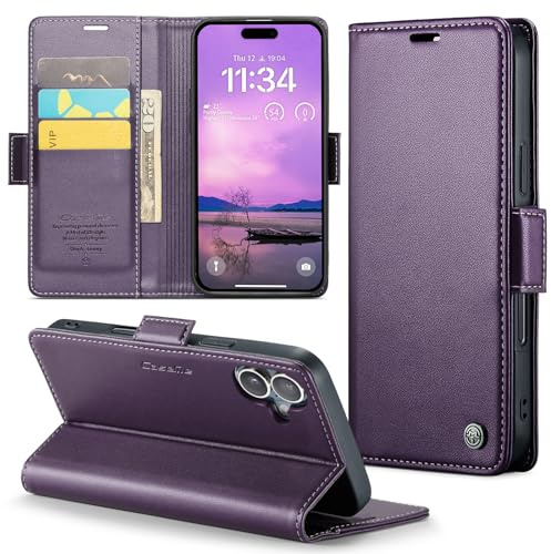 Phernykas Handyhülle für iPhone 17 Hülle Leder,Magnetische Klapphülle mit kartenfach und Standfunktion Smartphone Schutzhülle Lederhülle iPhone 17 Flip Book Case (Farbe)