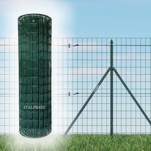 Grillage métallique pour clôture Ø2,30mm, soudé plastifié vert, 25m [175cm]