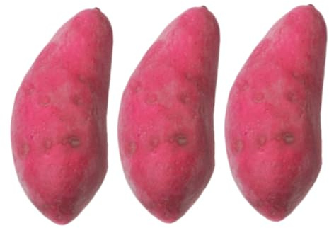 ERINGOGO Patate Dolci Artificiali in Schiuma 3 Pezzi, Forma Vegetale Creativa Realistica Leggera per Decorazioni Casa, Cucina, Negozi di Frutta e Verdura, Gioco Educativo Ragazzo Ragazza