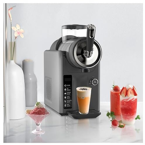 LADECNERHT Macchina per Granite, 2 Litri, 6-in-1, Nessun Ghiaccio Necessario, 5 Programmi, Tecnologia Instantfreeze 15 Min, Slushie Maker, Granita, Cocktail, Frappé, Milkshake Gray