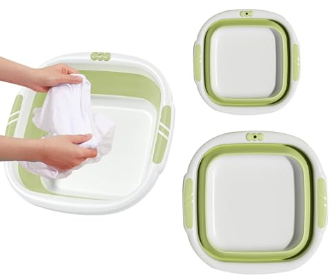 FmtwPhn Palangana Plegable para Lavar Platos - Fregadero Multiusos - Barreño Multiusos para Lavado de Pies y Ropa, Ahorra Espacio para Hogar, Acampada y Baño